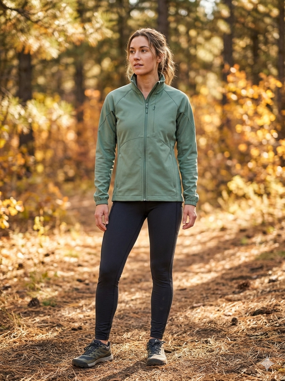 Black Diamond Women's 284660 Softshell Fleece Lined Jacket Green Size S